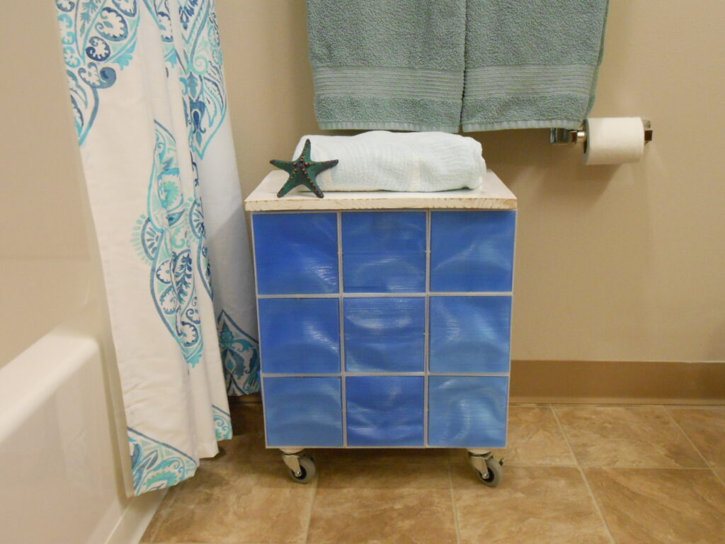 Hamper stool finished