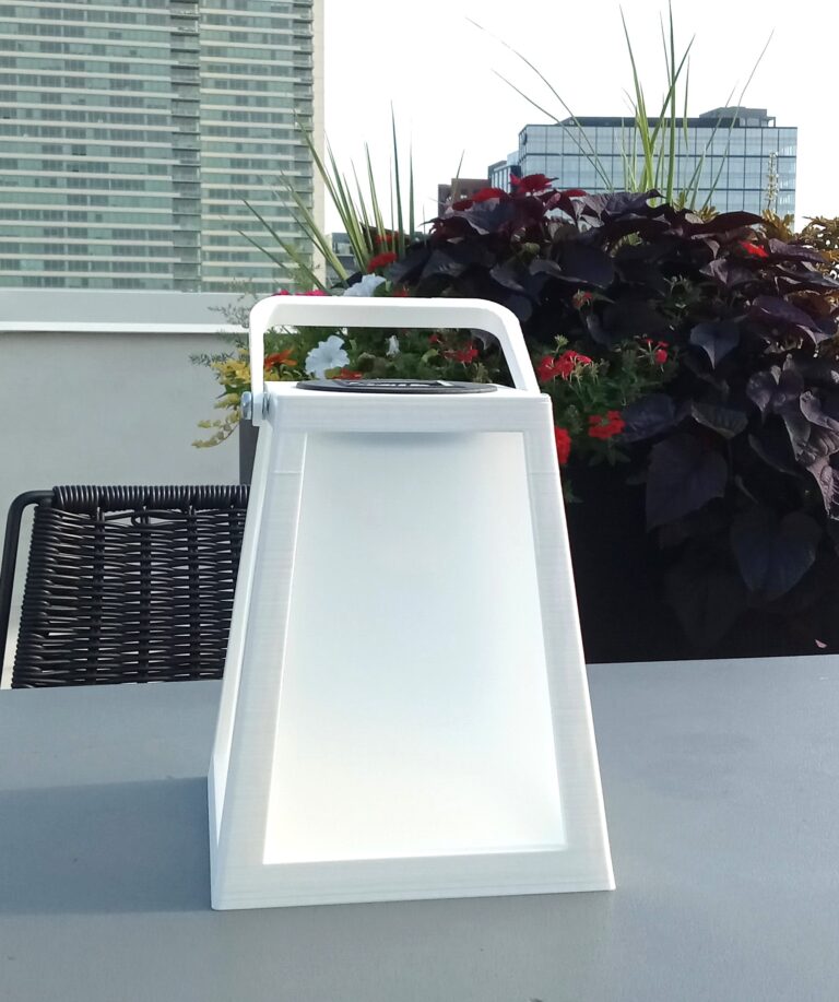 Lumen Lift, indoor and outdoor solar lantern, 3d print.