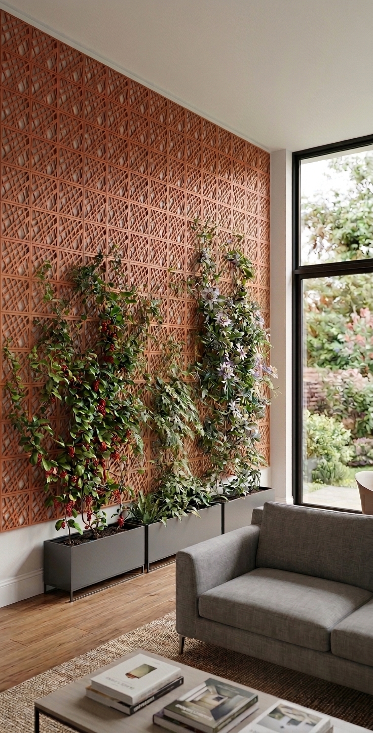 Sloped Lines Modular Wall Grid